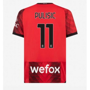 AC Milan Christian Pulisic #11 Koszulka Podstawowych 2023-24 Krótki Rękaw